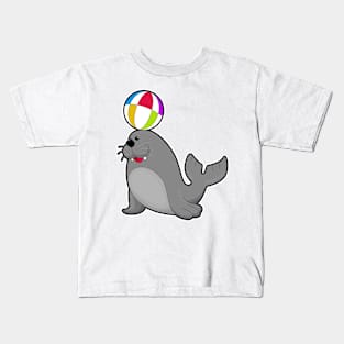 Seal at Water sports with Water polo Kids T-Shirt